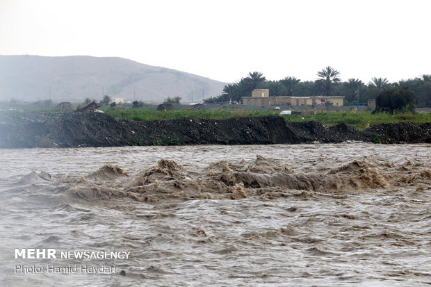جاری شدن رودخانه‌های فصلی در هشتبندی