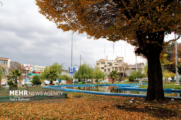 باران در کرمانشاه؛ از خیابان‌های خیس تا آسمان ابری شهر