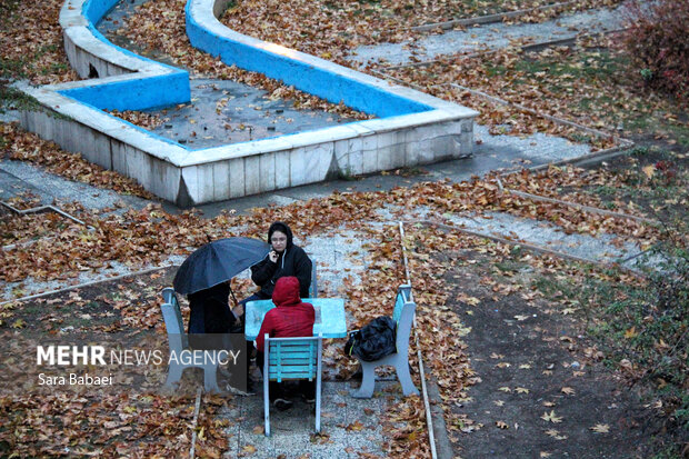 باران در کرمانشاه؛ از خیابان‌های خیس تا آسمان ابری شهر