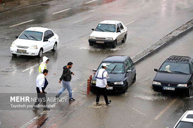 بارش سنگین باران در همدان