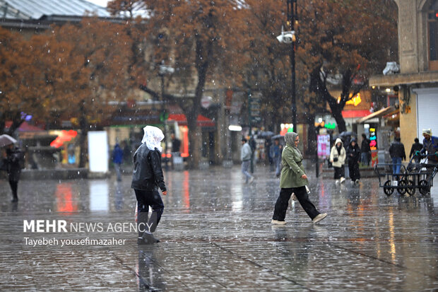 بارش سنگین باران در همدان