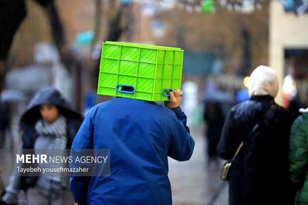 بارش سنگین باران در همدان