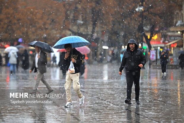 بارش سنگین باران در همدان
