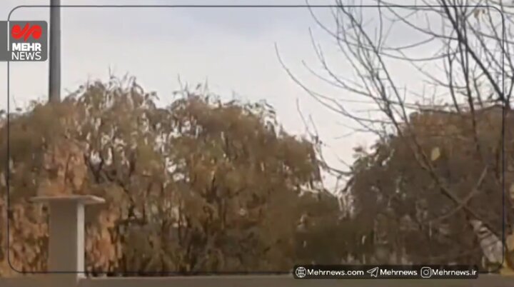 رگبار تگرگ در خرم‌آباد