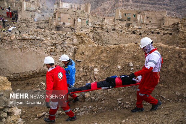 مانور زلزله ۶.۸ ریشتری و سیل در روستای باغچق بجنورد