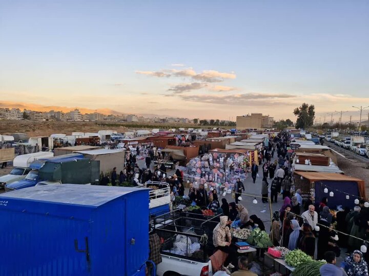 تعطیلی بازارهای موقت شهری شیراز در پی هشدار قرمز هواشناسی