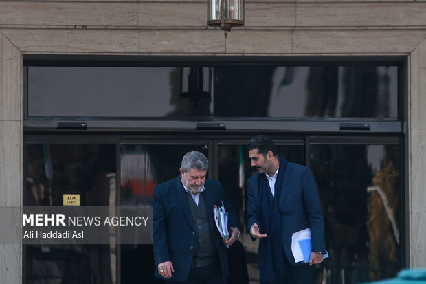 الیاس حضرتی رئیس شورای اطلاع رسانی دولت در حاشیه جلسه هیئت دولت  