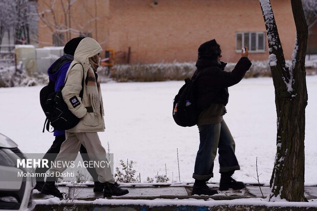 بارش اولین برف پاییزی در اردبیل