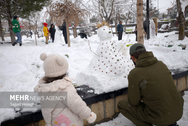 جشن آدم برفی در همدان