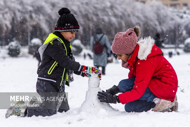 نخستین برف پاییزی در نصف جهان