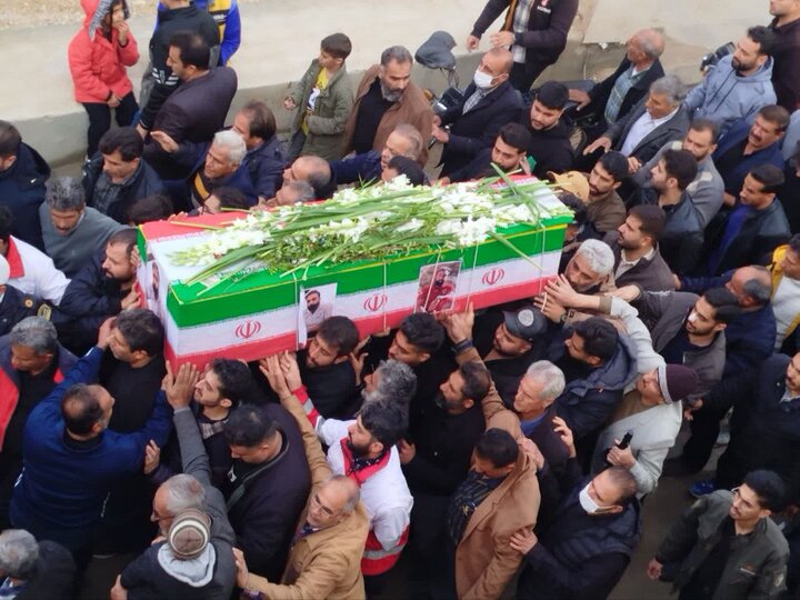 تشییع پیکر امدادگر شهید هلال احمر در جهرم